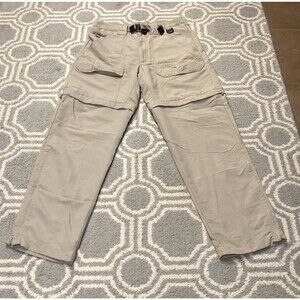 Cabela's Convertible Zip-Off Cargo Pants Shorts Mens 32x30 Tan Khaki Outdoor
